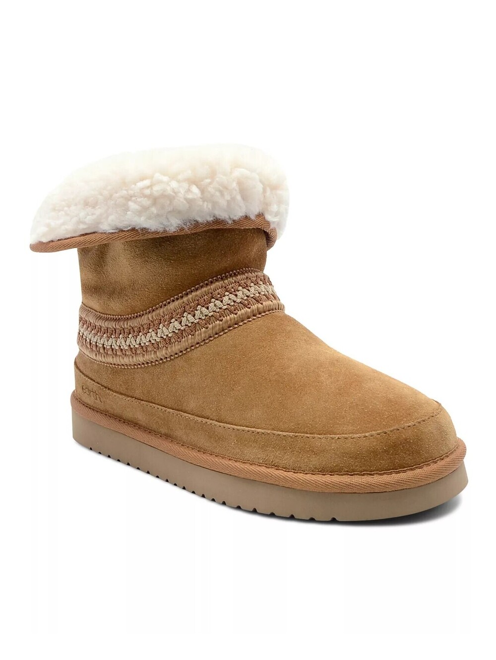 115$ Earth Wynni Round Toe Casual Cozy Booties Women's Size 9 Medium Brown